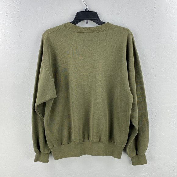 Vintage MJ Soffe Men's USMC US Marines 90s  Sweatshirt Pullover Green M USA Made - Picture 6 of 7